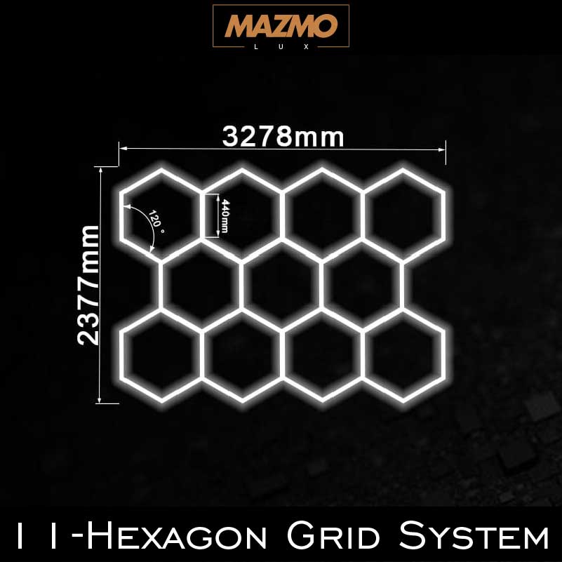 11-Hexagon Grid System (10.75′ x 7.8′)