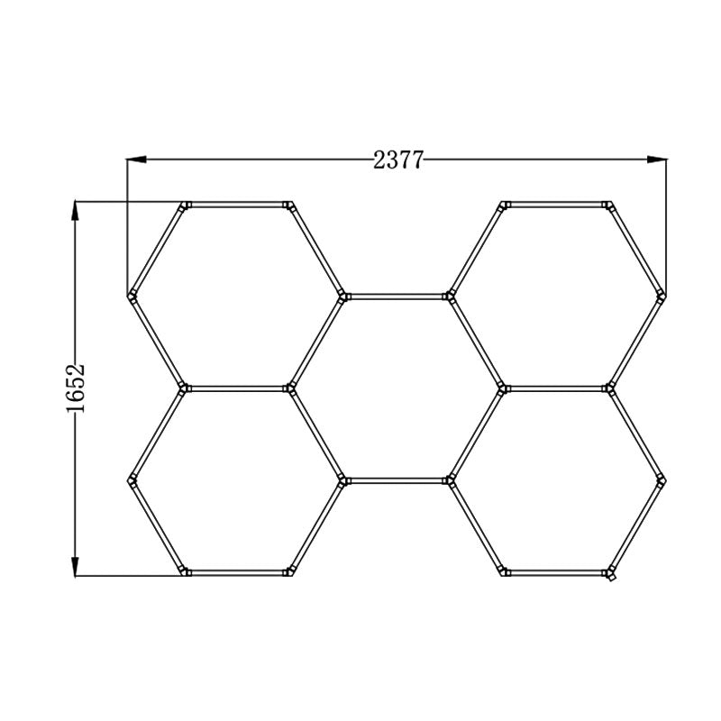 5-Hexagon Grid System (7.8′ x 5.42′)