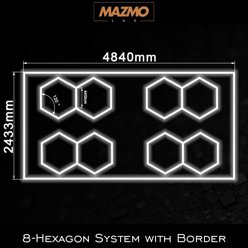 8-Hexagon System with Border (16′ x 8′)