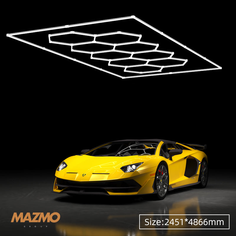 9-Hexagon Grid System with Border (16′ x 8′)