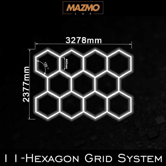 11-Hexagon Grid System (10.75′ x 7.8′)
