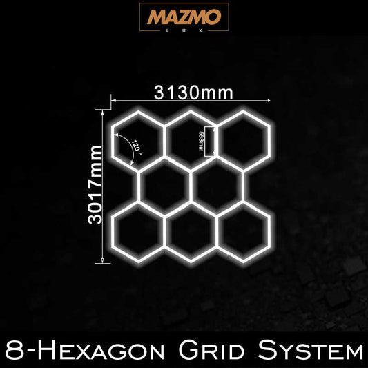 8-Hexagon Grid System (10.27′ x 9.9′)